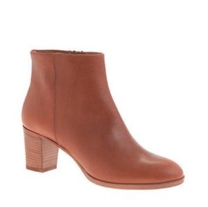 J. Crew Aggie leather whiskey color high heel boot